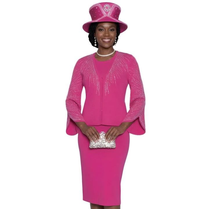 Rhinestone 3 - Piece Burst Knit Suit Lily & Taylor - Especially Yours