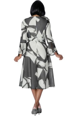 1pc Novelty Womens Church Dress With 3D Shoulder Adornment DN100721