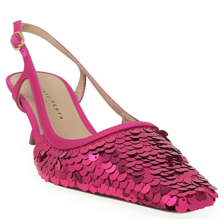 Roberto Festa Fuchsia Sequence Snip Slingback Heel - Especially Yours
