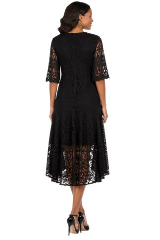 1pc Lux Lace Hi-Lo Flare Dress