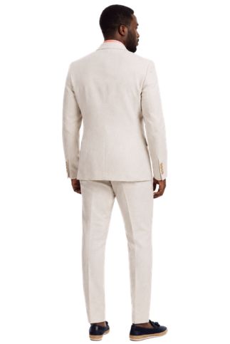 Men's Textured Linen Slub Weave Suit