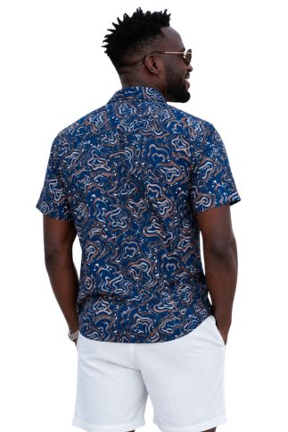 Men’s Radiant Abstract Short Sleeve Stretch Shirt