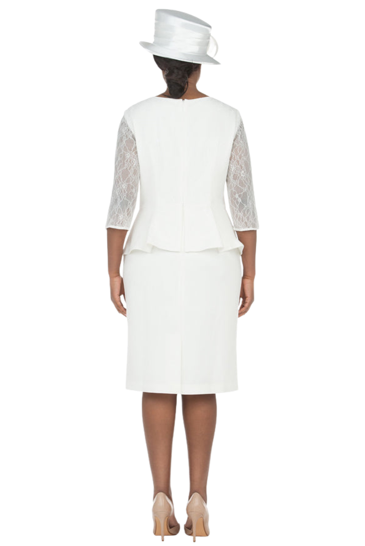 3/4 Slv Shift Drs w/ Peplum Waist and Sequins-Plus