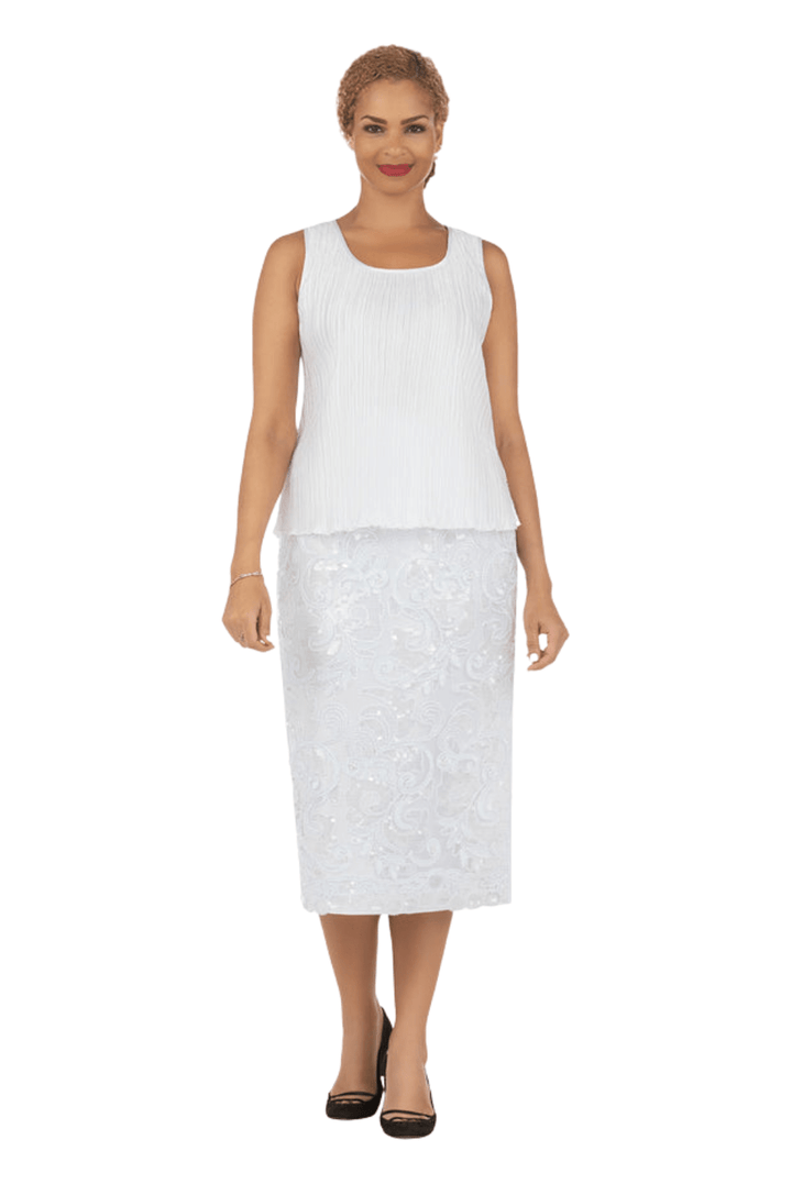 Vertical Pleats Satin Camisole - Plus - Especially Yours