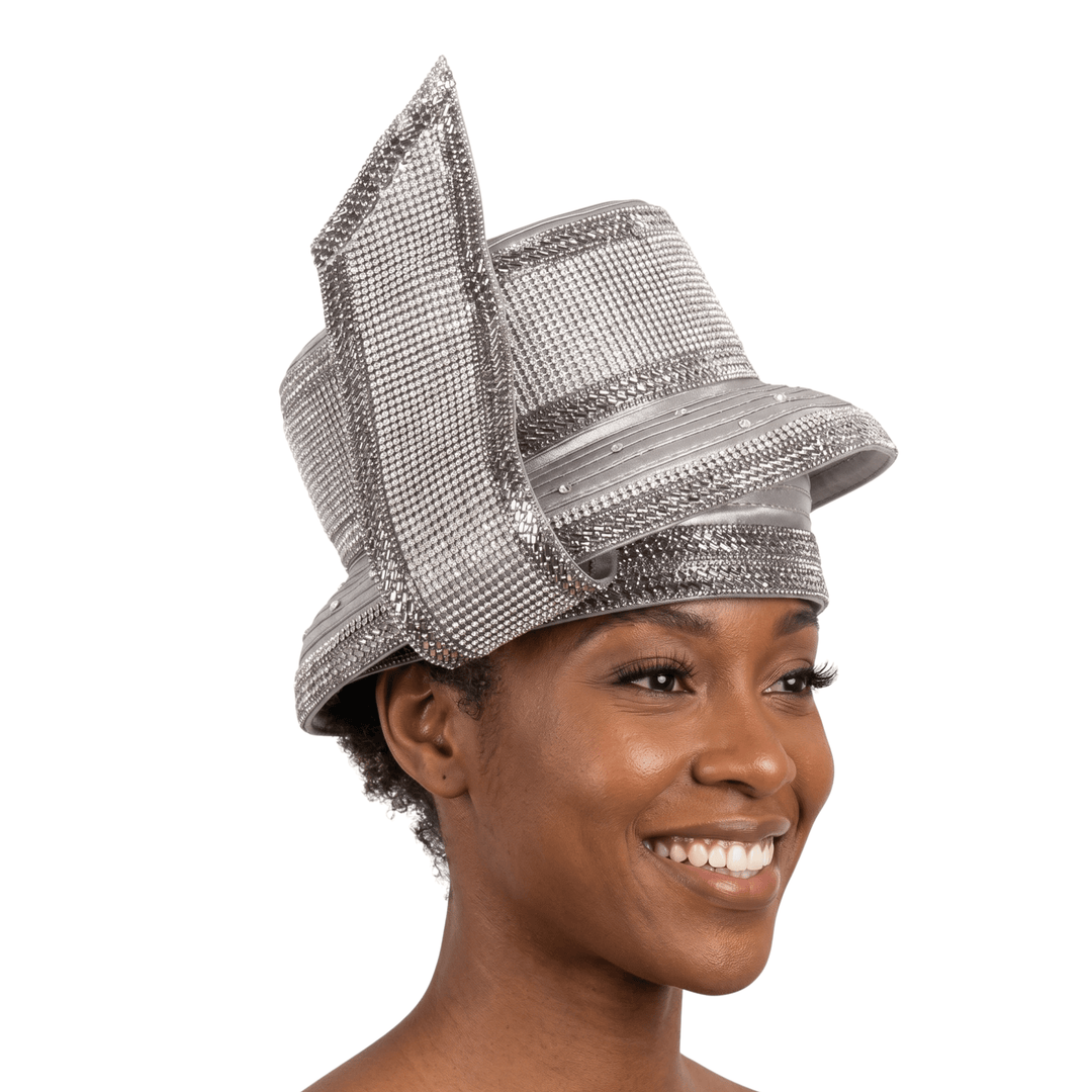 SMALL BRIM STONED RIBBON HAT - Especially Yours