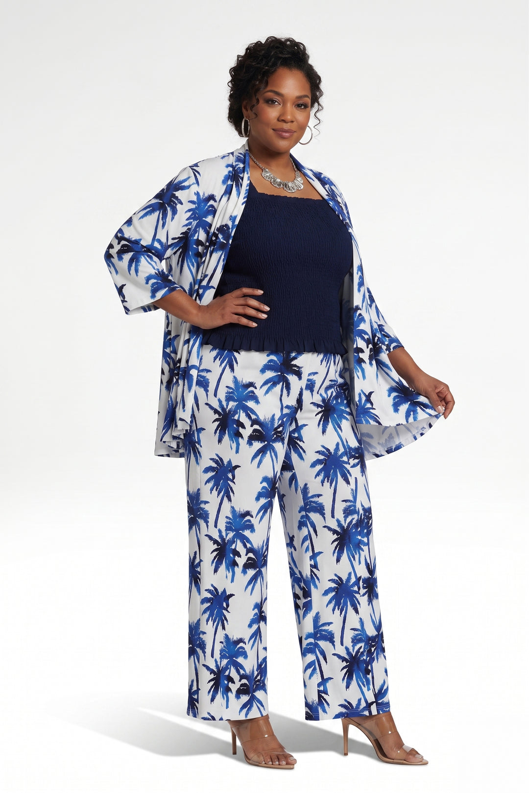 Printed 3-Pc. Pantset by Studio EY