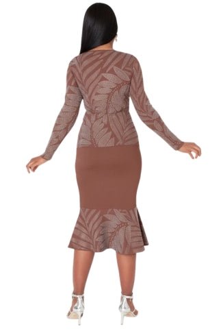 Rhinestone Knit Jacket & Mermaid Skirt Set - 5396 - Especially Yours