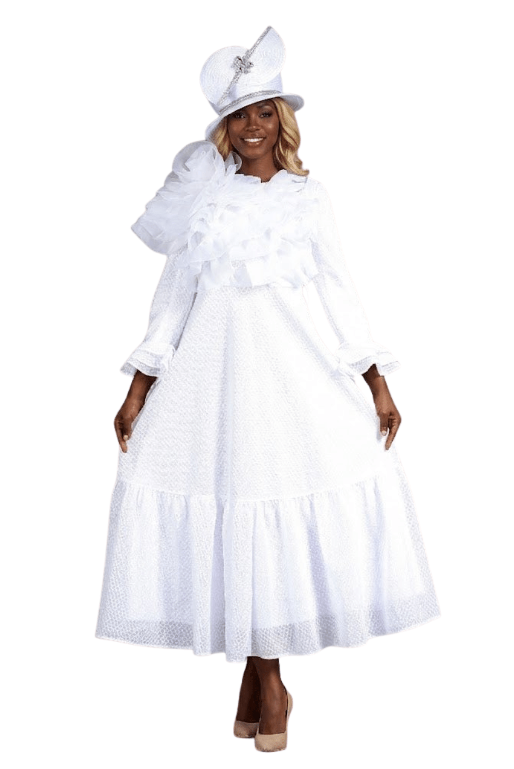 Honeycomb Mesh LS A - line Drs w/ Ovsz Org Flwr - Plus - Especially Yours