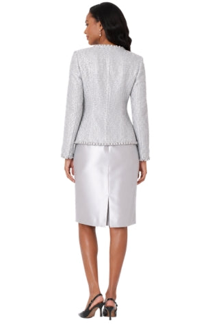 Metallic Jacket Church Dress Set - 41096