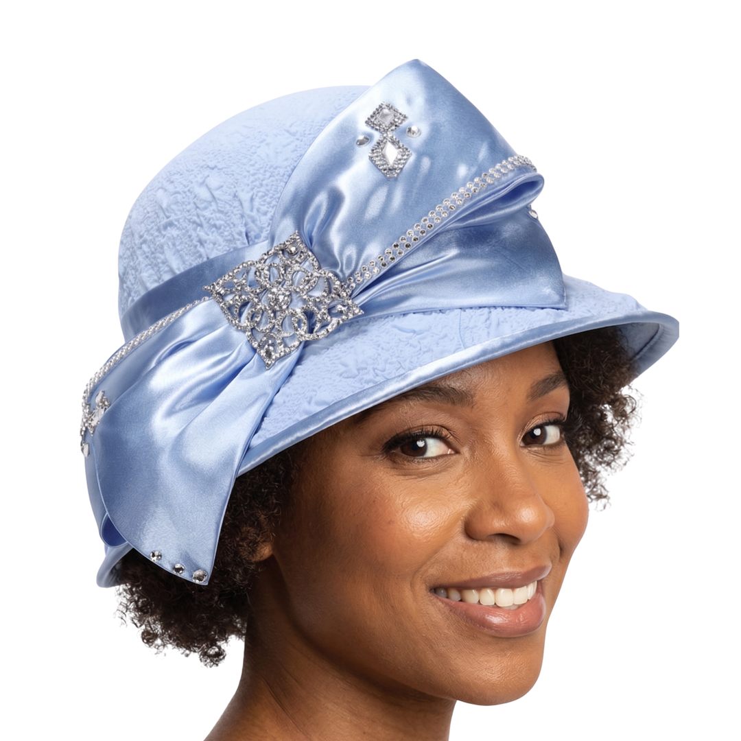 Bucket Hat w/ Oversized Bow and Rhinestones