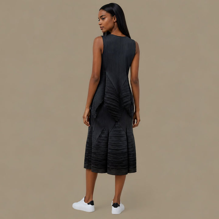 Textured Wave Sleeveless Dress - 82603 - Especially Yours