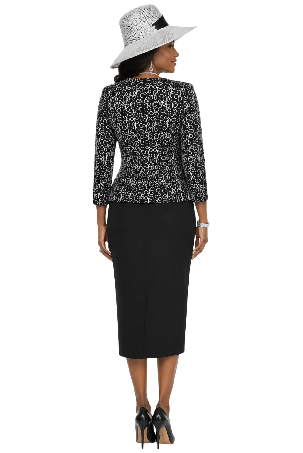 Scroll-Embroidered Jacket & Sheath Set by Lily & Taylor - Especially Yours