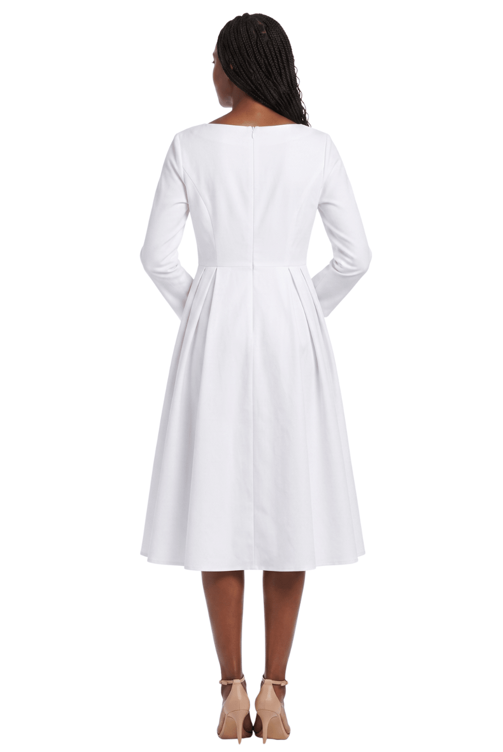 Timeless A-Line Dress with Jewel Brooch - Especially Yours