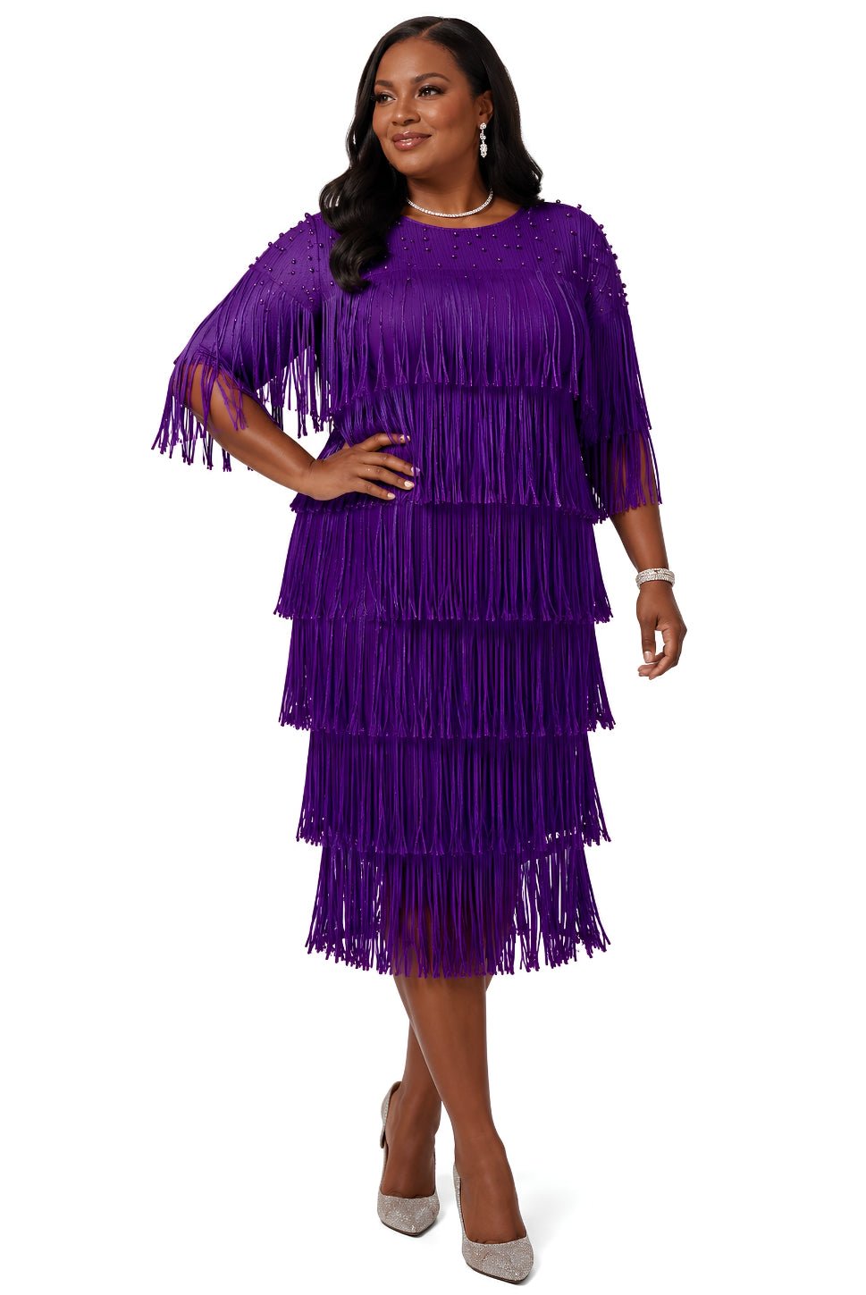 Flattery of Fringe Midi Dress by EY Boutique - Especially Yours
