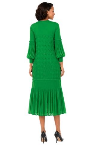 Modern Elegance Beaded Midi Dress in Pleats - Especially Yours
