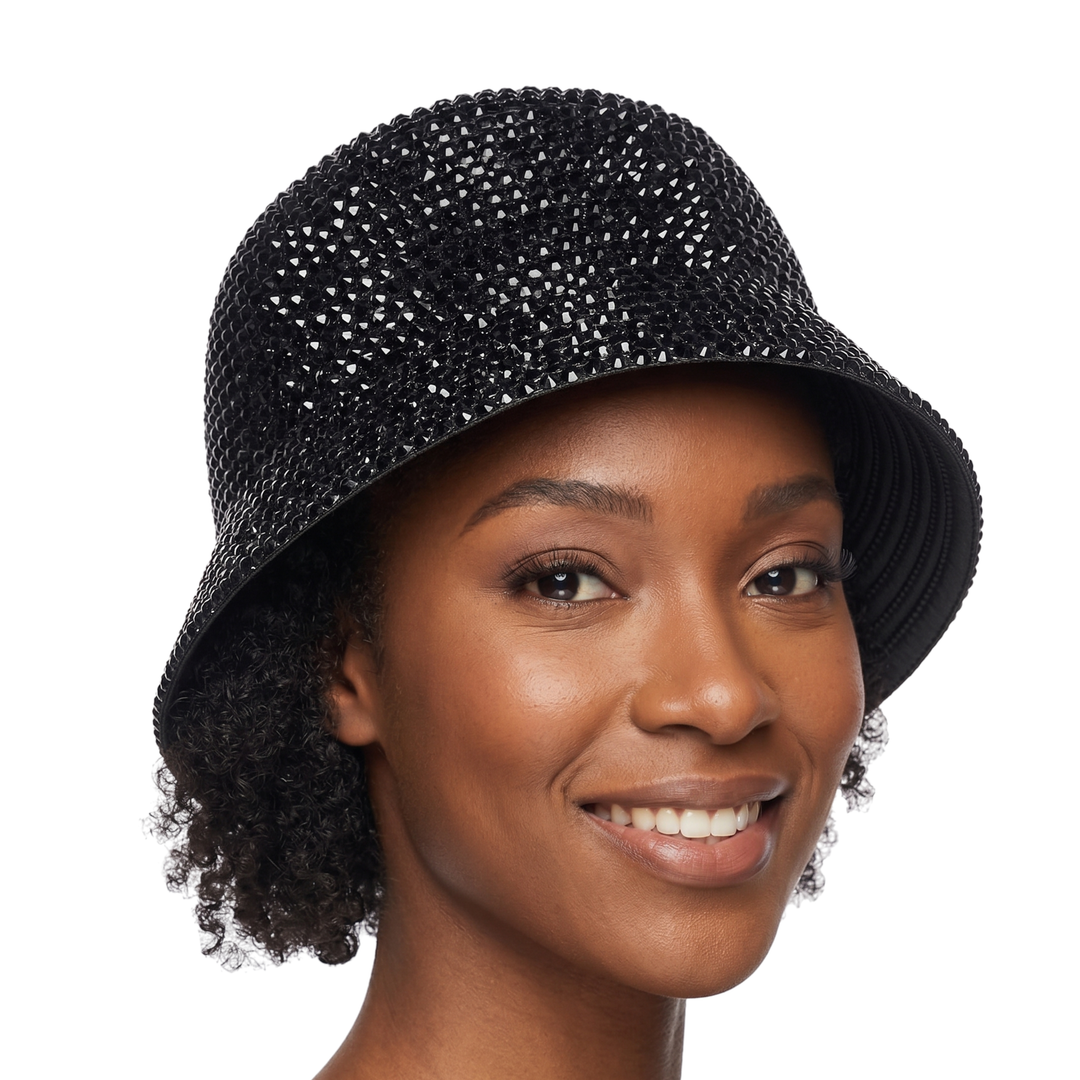 METALLIC STONED BUCKET HAT