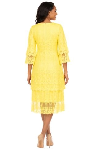 Elegant A-Line Tiered Lace Dress-Plus