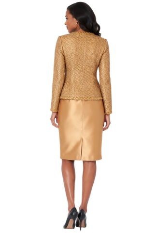 Metallic Jacket Church Dress Set - 41096