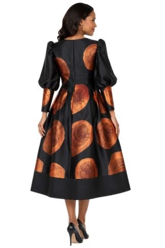 Statement Swirl Print Silky Twill Couture Dress