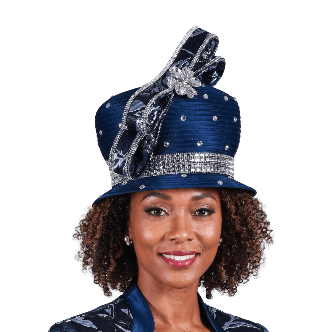 Small Brim Hat w/ Brcd Rbn and Stones - Especially Yours