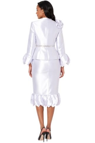 Elegant Dress & Jacket Set with Brooch - 41039 - Especially Yours