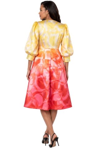 Ombre Abstract Print Jacket Dress Set - 41090 - Especially Yours