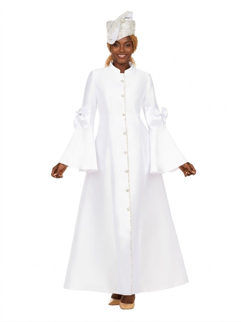 1pc Silky Twill Button Down Robe - Especially Yours