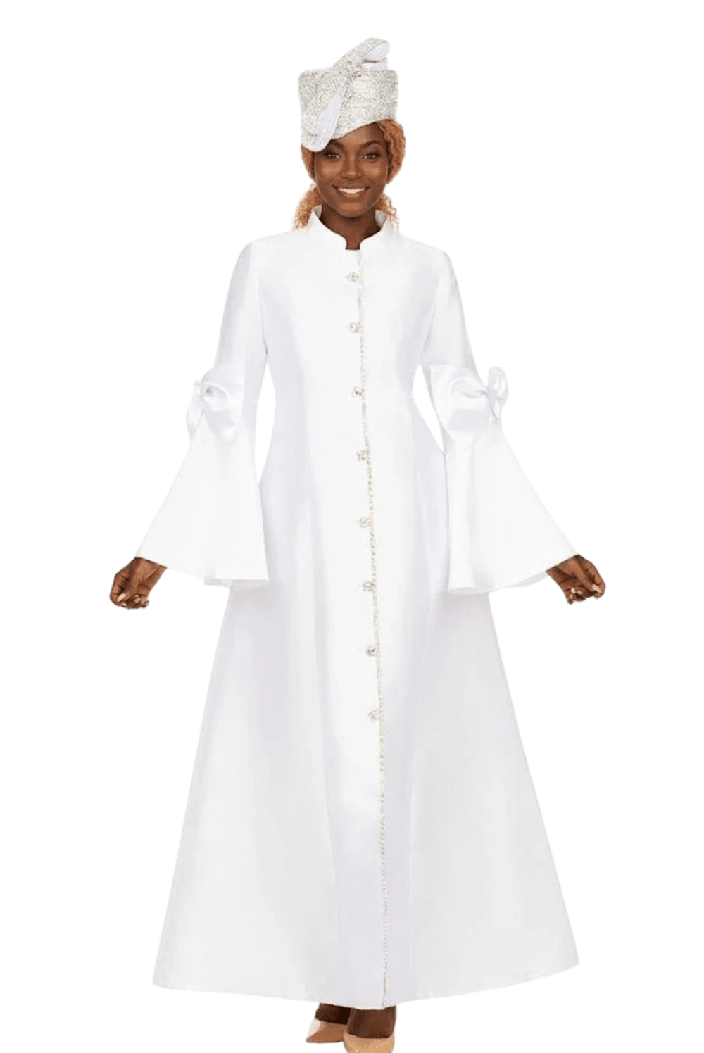 1pc Silky Twill Button Down Robe - Especially Yours