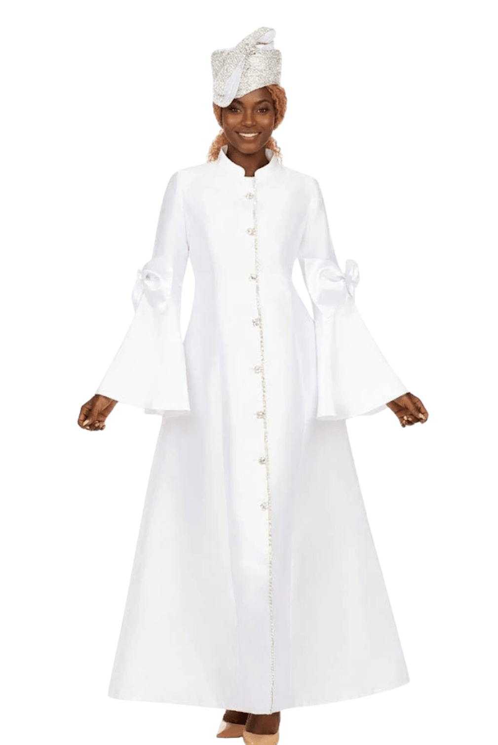 1pc Silky Twill Button Down Robe - Especially Yours