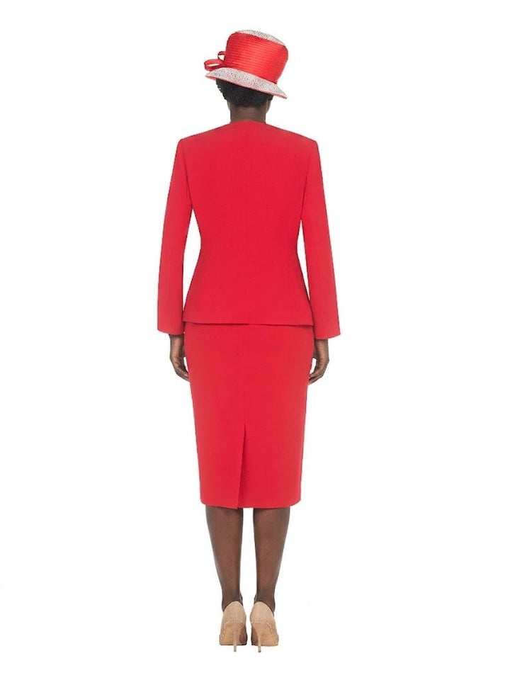 Timeless 3pc Skirt Suit with Jewel Brooch - Especially Yours