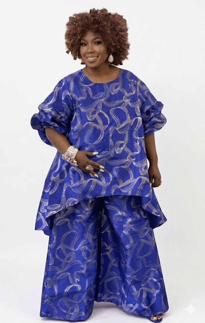 Ebony & Gold Sculptural Peplum Set - Especially Yours