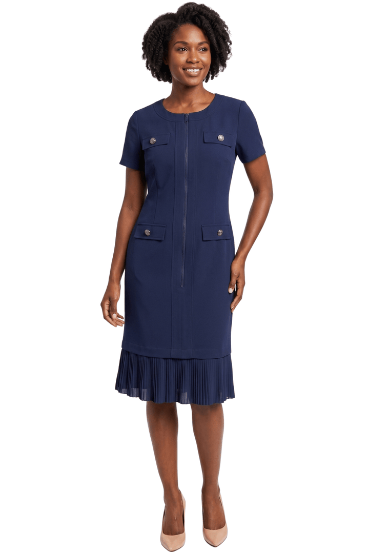 Pearl Button Sheath Dress by Divine Apparel - Especially Yours