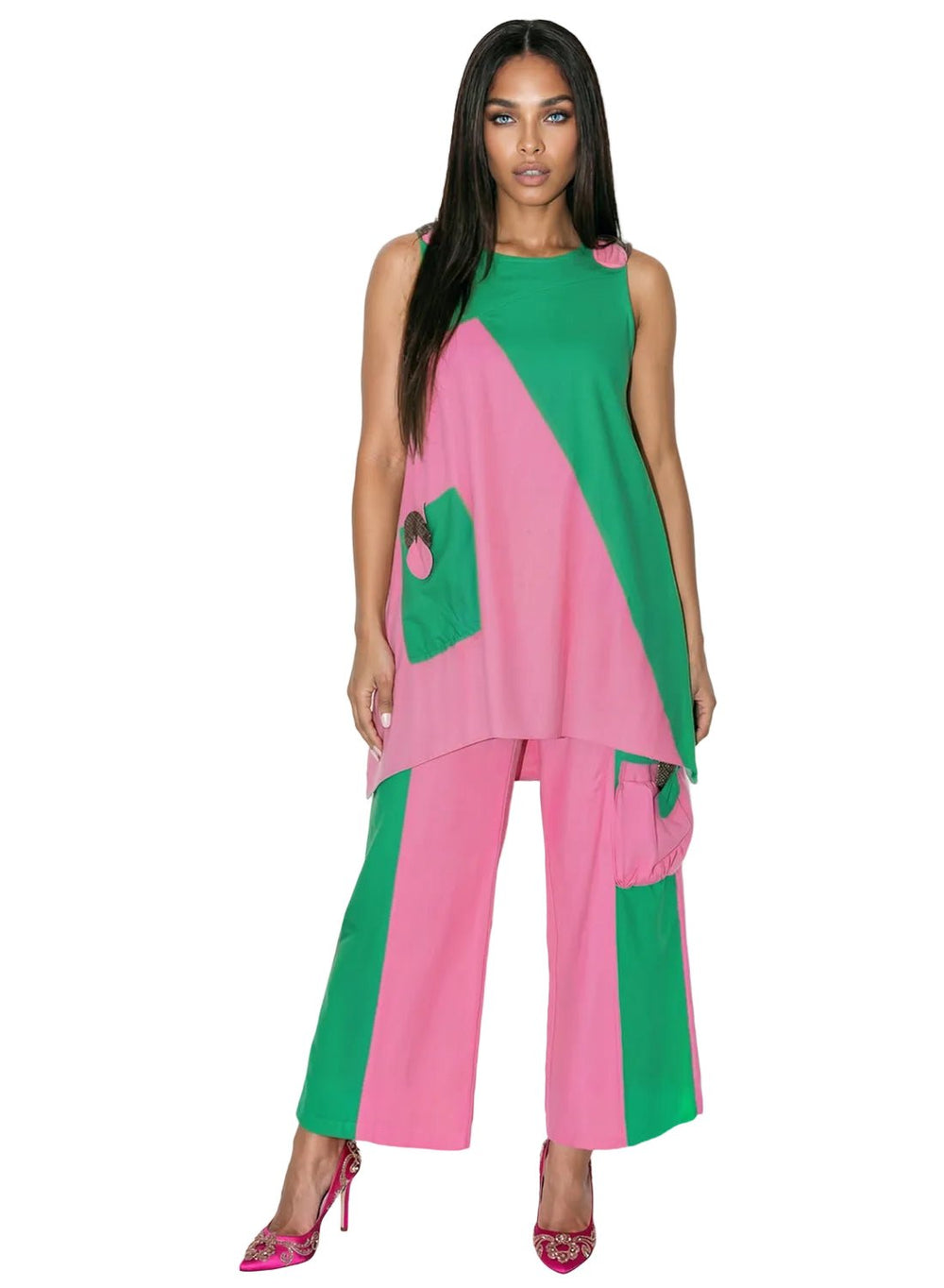 Lisa Rene' , 2Pc. Tunic & Pant Set, Linen/Viscose Fabric. Style 3389 - Especially Yours