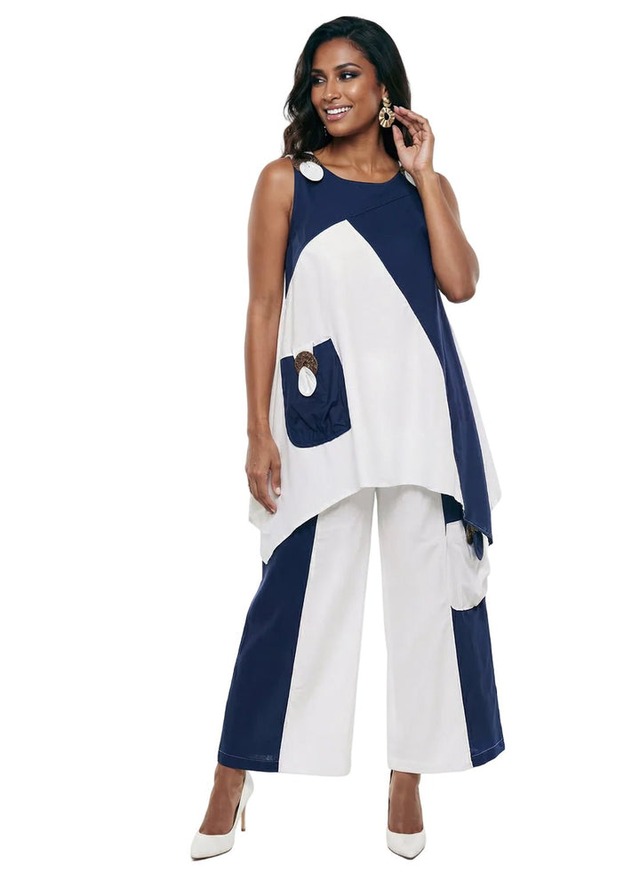 Lisa Rene' , 2Pc. Tunic & Pant Set, Linen/Viscose Fabric. Style 3389 - Especially Yours