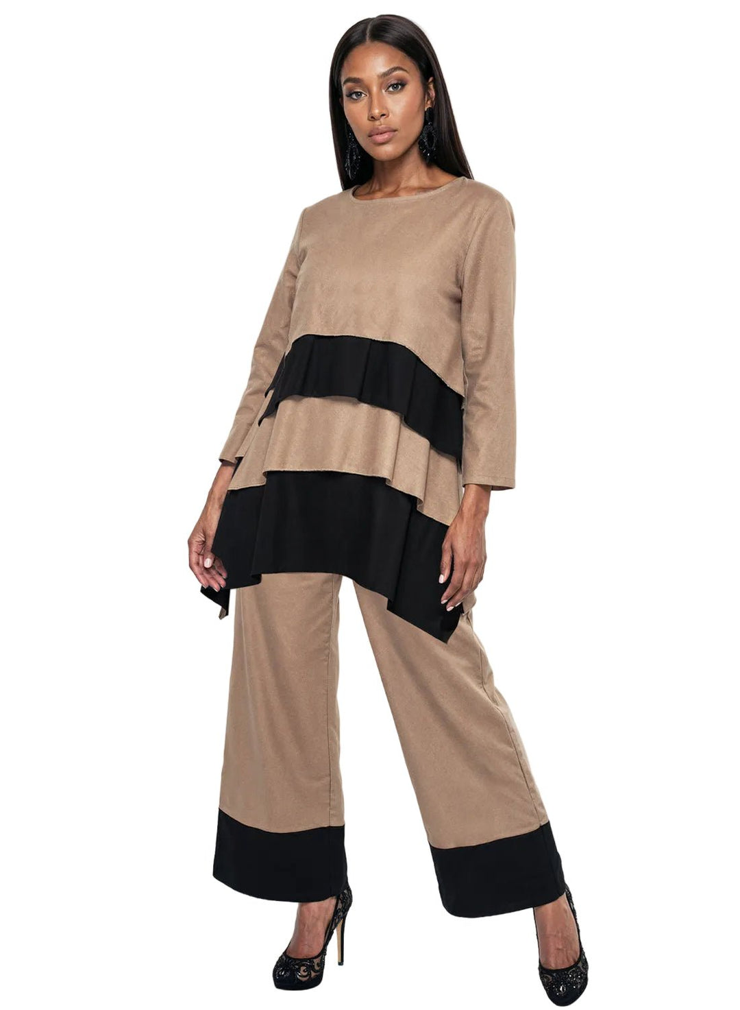 Lisa Rene' , 2Pc. Tunic & Pant Set, Linen/Viscose Fabric. Style 3391 - Especially Yours