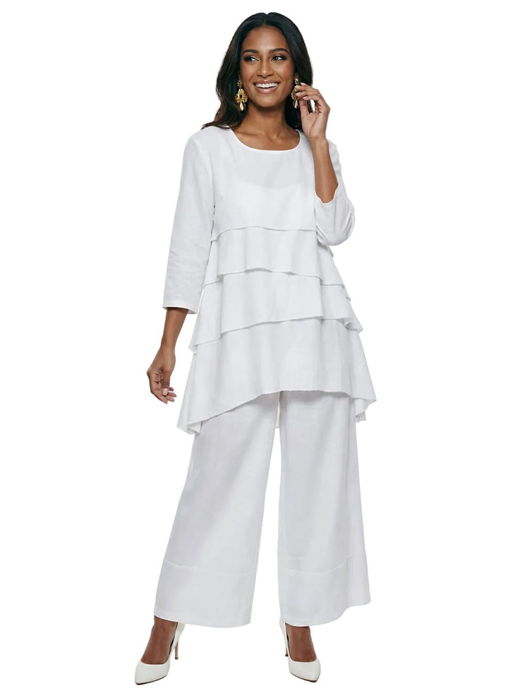 Lisa Rene' , 2Pc. Tunic & Pant Set, Linen/Viscose Fabric. Style 3391 - Especially Yours