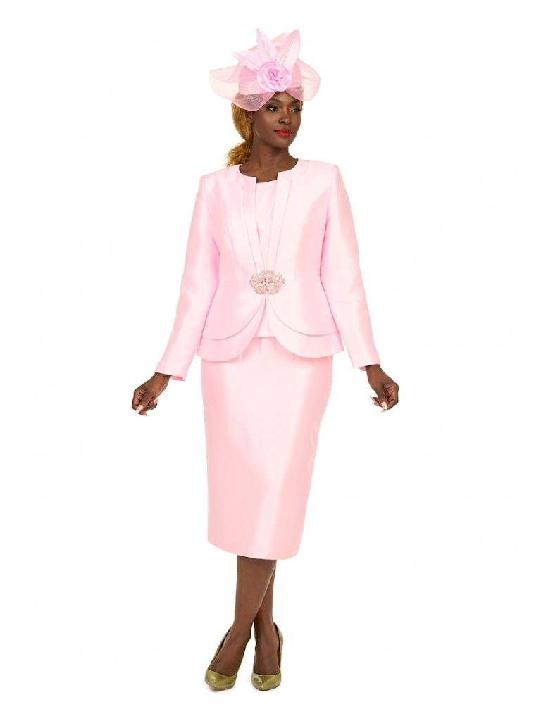 3pc Silky Twl Skt Suit w/ Layered Designs