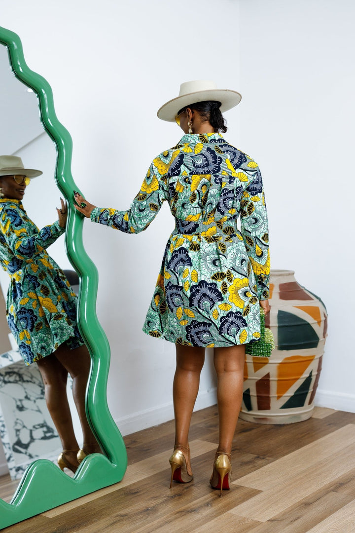 FAYO AFRICAN PRINT SHIRT DRESS [MULTICOLOR] - Especially Yours