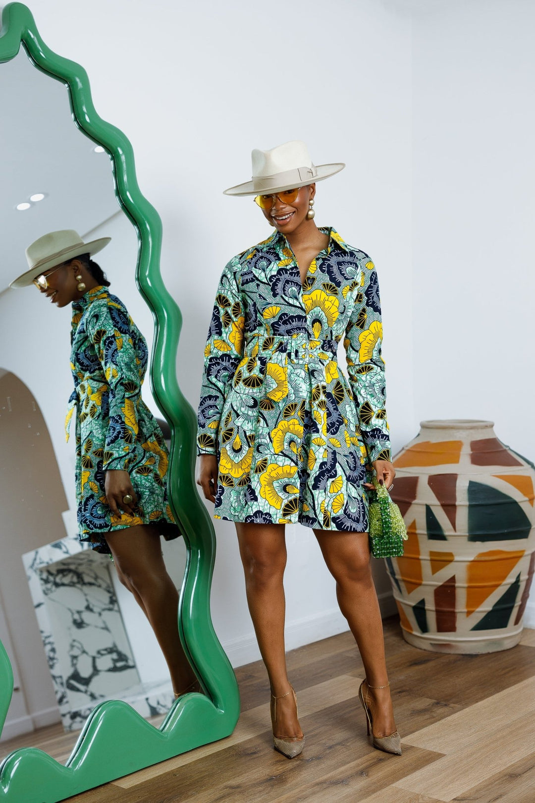 FAYO AFRICAN PRINT SHIRT DRESS [MULTICOLOR] - Especially Yours