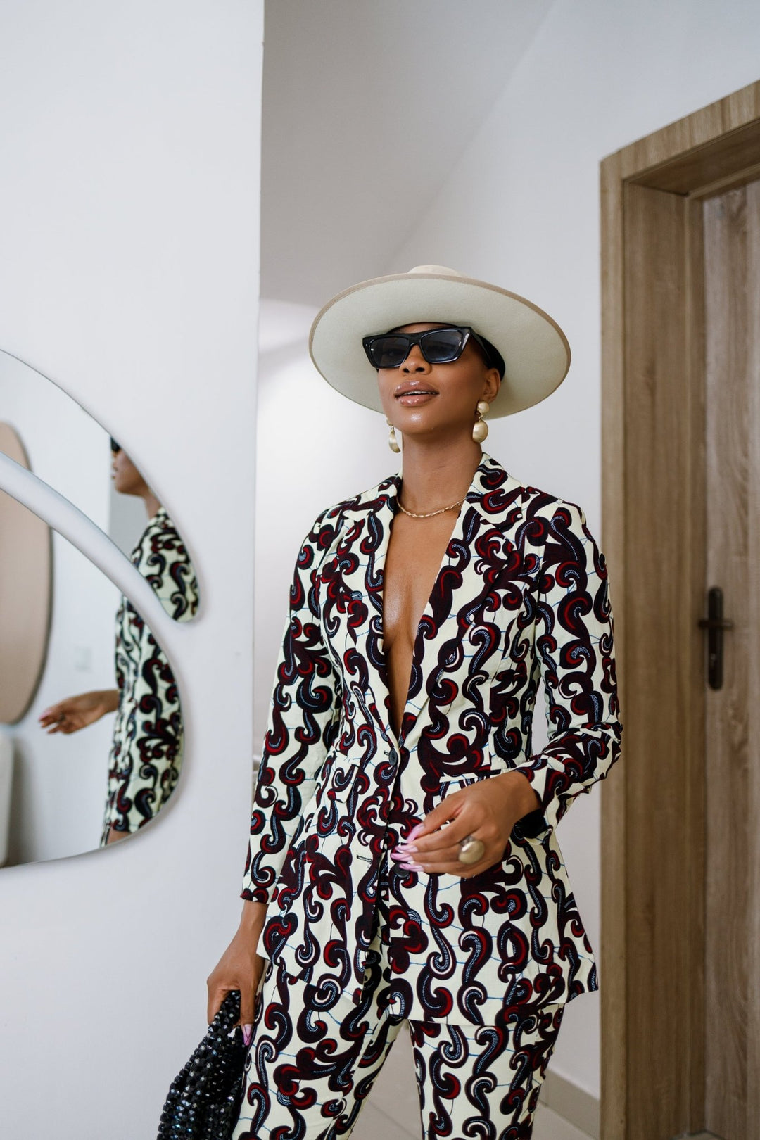 HAWA AFRICAN PRINT TAILORED SUIT SET [MULTICOLOR] - Especially Yours