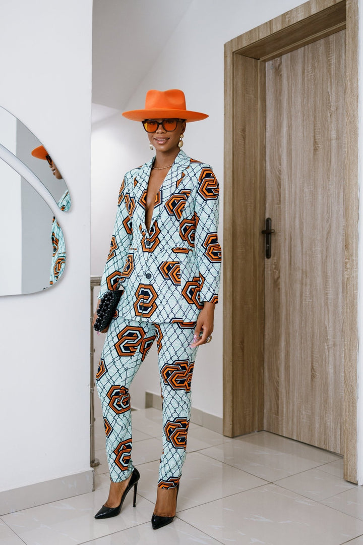 HAWA AFRICAN PRINT TAILORED SUIT SET - Especially Yours