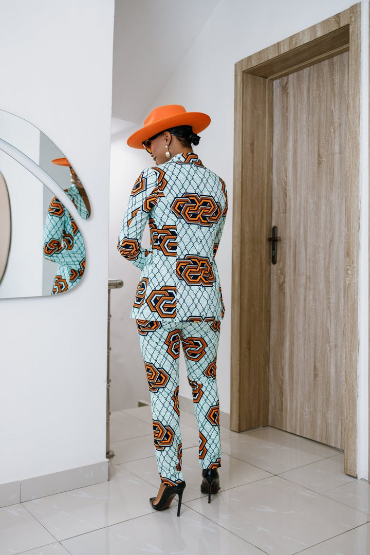 HAWA AFRICAN PRINT TAILORED SUIT SET - Especially Yours