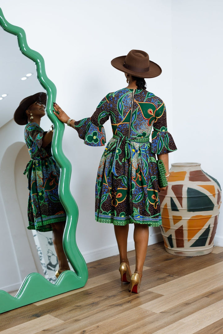 IRENE AFRICAN PRINT MIDI DRESS - Especially Yours