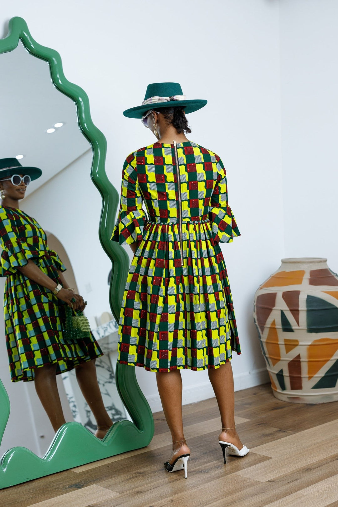 IRENE AFRICAN PRINT MIDI DRESS [MULTICOLOR] - Especially Yours