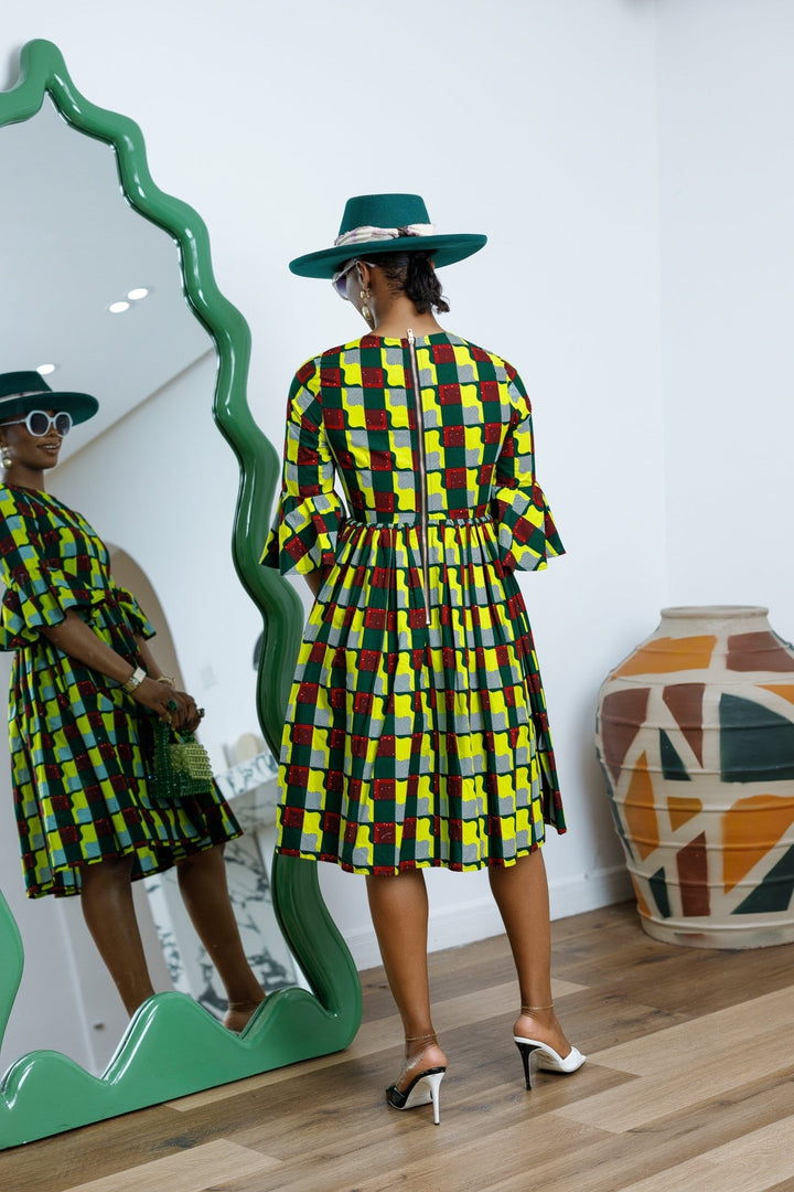 IRENE AFRICAN PRINT MIDI DRESS [MULTICOLOR] - Especially Yours