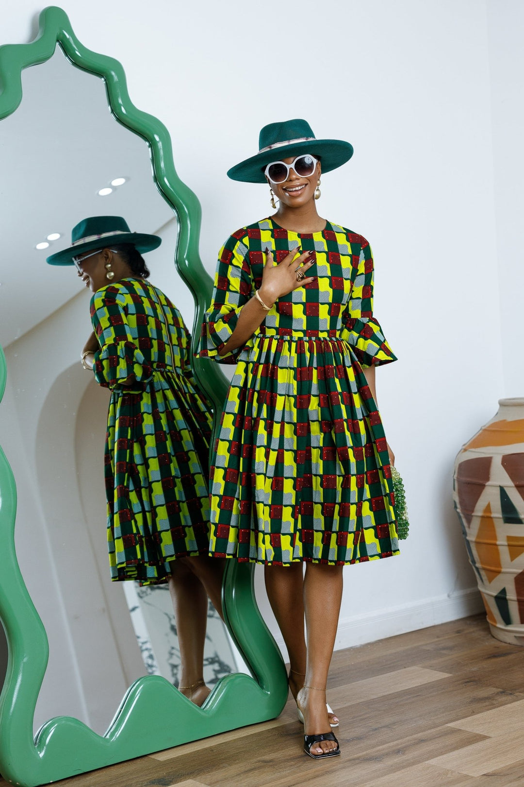 IRENE AFRICAN PRINT MIDI DRESS [MULTICOLOR] - Especially Yours