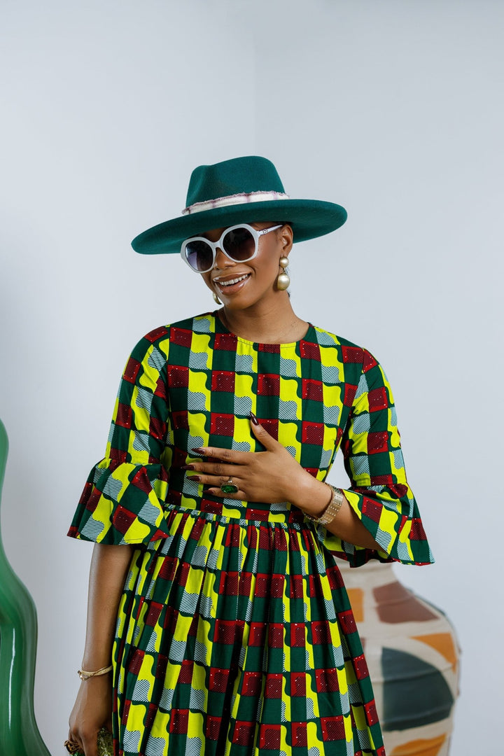 IRENE AFRICAN PRINT MIDI DRESS [MULTICOLOR] - Especially Yours