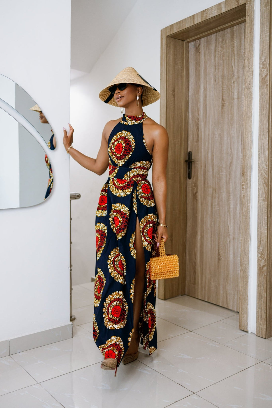 NYLA AFRICAN PRINT MAXI DRESS [RED] - Especially Yours