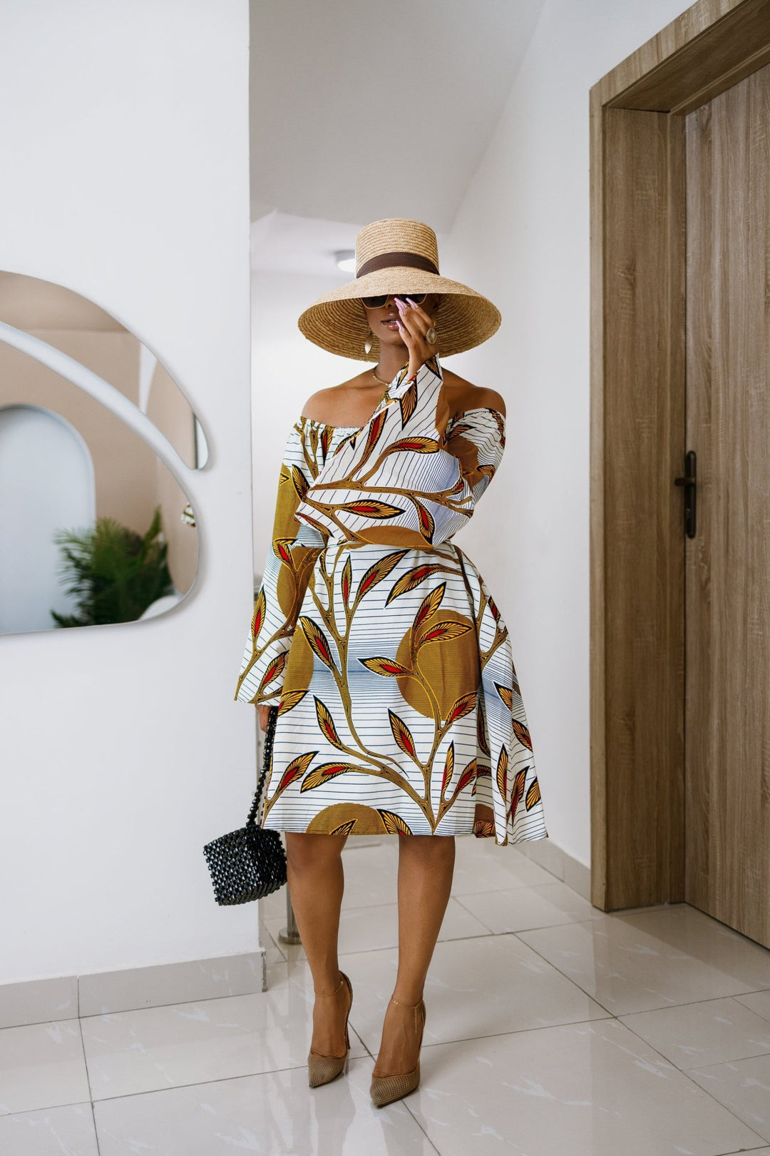 TIYE AFRICAN PRINT OFF SHOULDER DRESS - Especially Yours