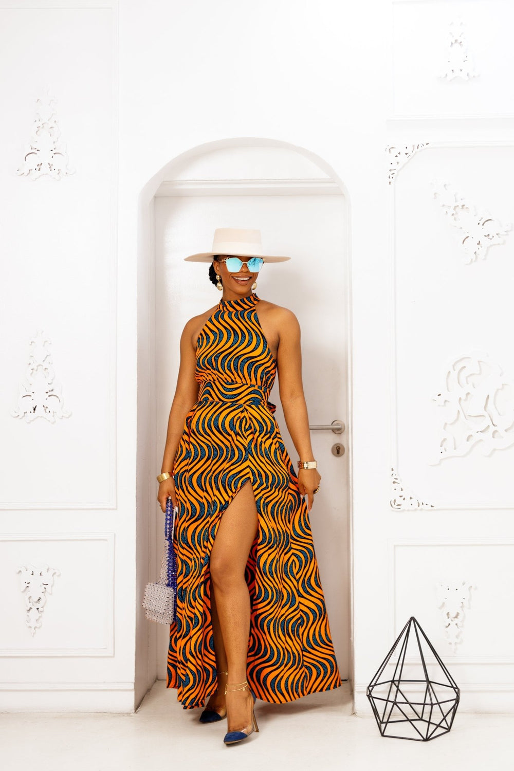 NYLA AFRICAN PRINT MAXI DRESS [ORANGE] - Especially Yours